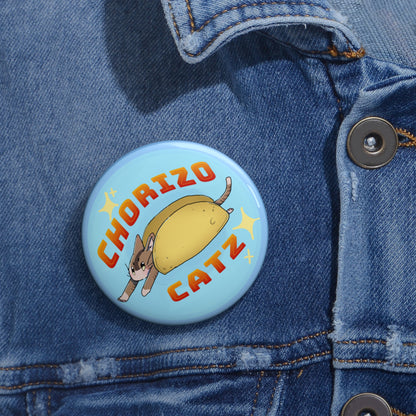 Chorizo Catz Round Logo Pin Buttons V1