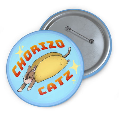 Chorizo Catz Round Logo Pin Buttons V1