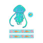 Teal Jellyfish Vinyl Decals V1