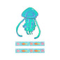 Teal Jellyfish Vinyl Decals V1