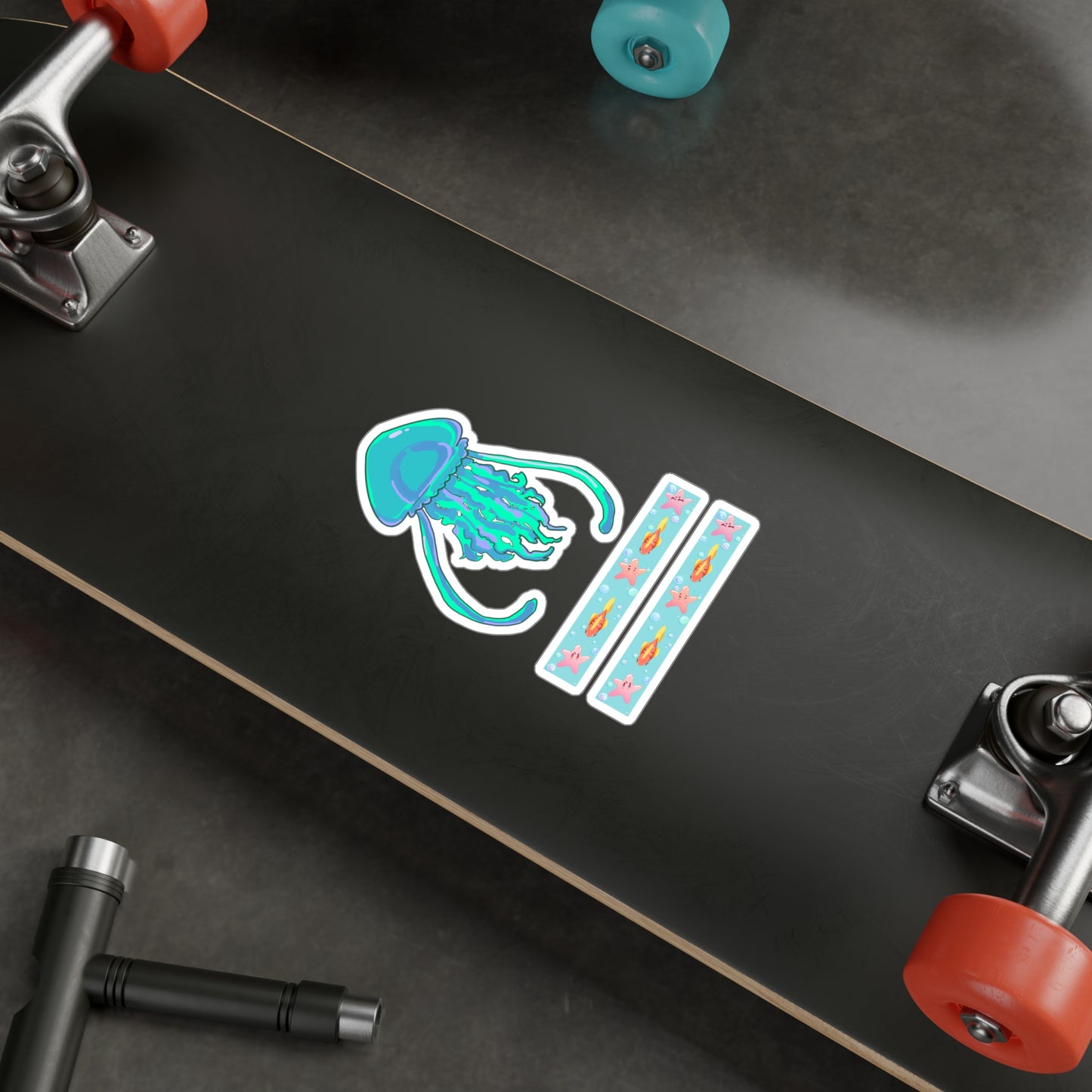 Teal Jellyfish Vinyl Decals V1