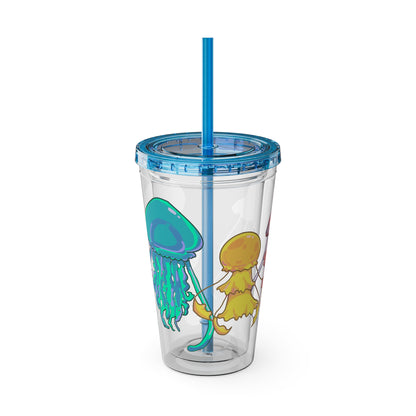 Jellies Quad Tumbler with Straw, 16oz V1