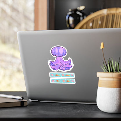 Purple Jellyfish Vinyl Decals V1