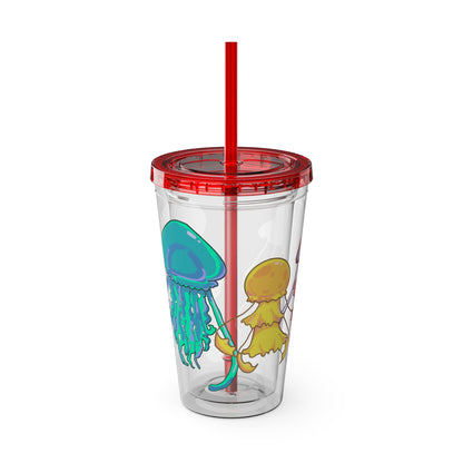 Jellies Quad Tumbler with Straw, 16oz V1