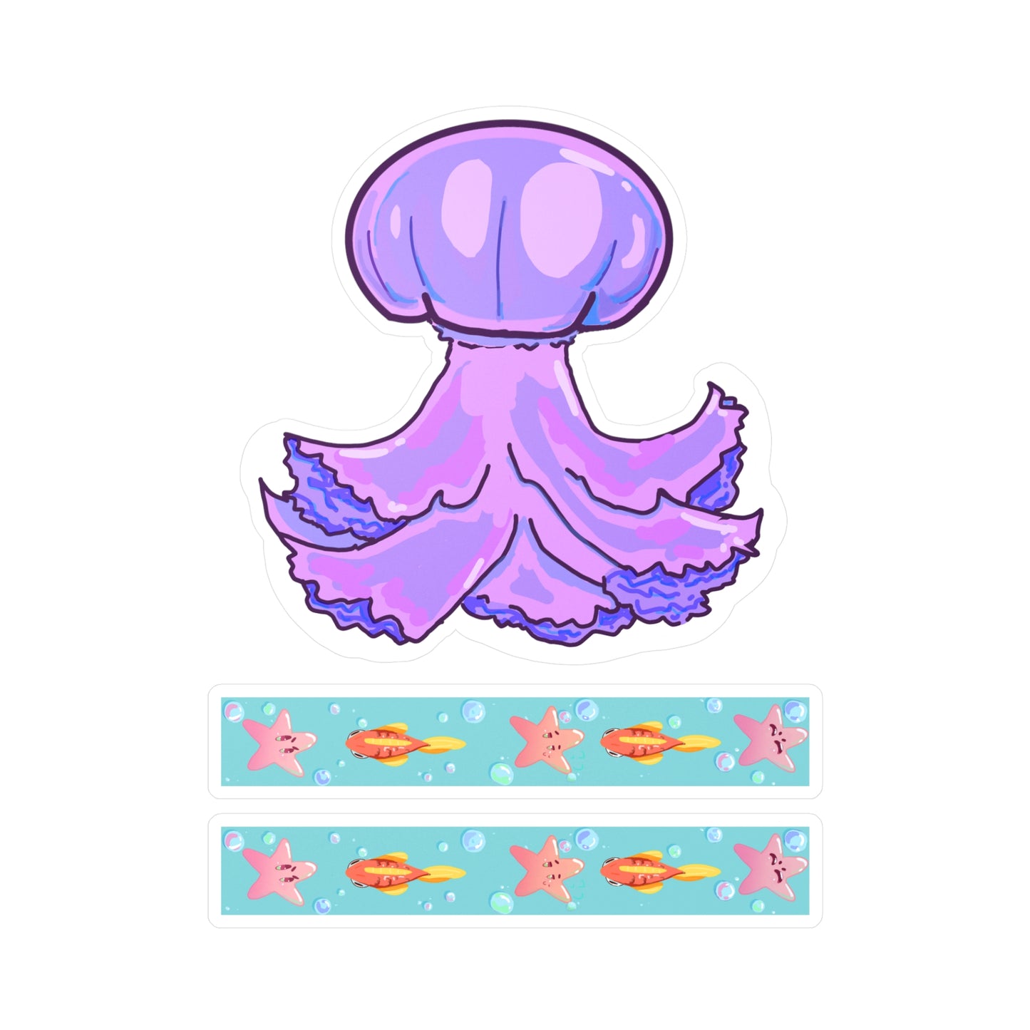 Purple Jellyfish Vinyl Decals V1