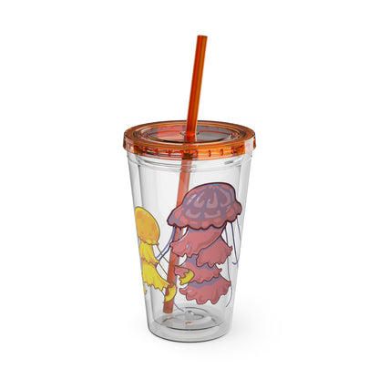 Jellies Quad Tumbler with Straw, 16oz V1