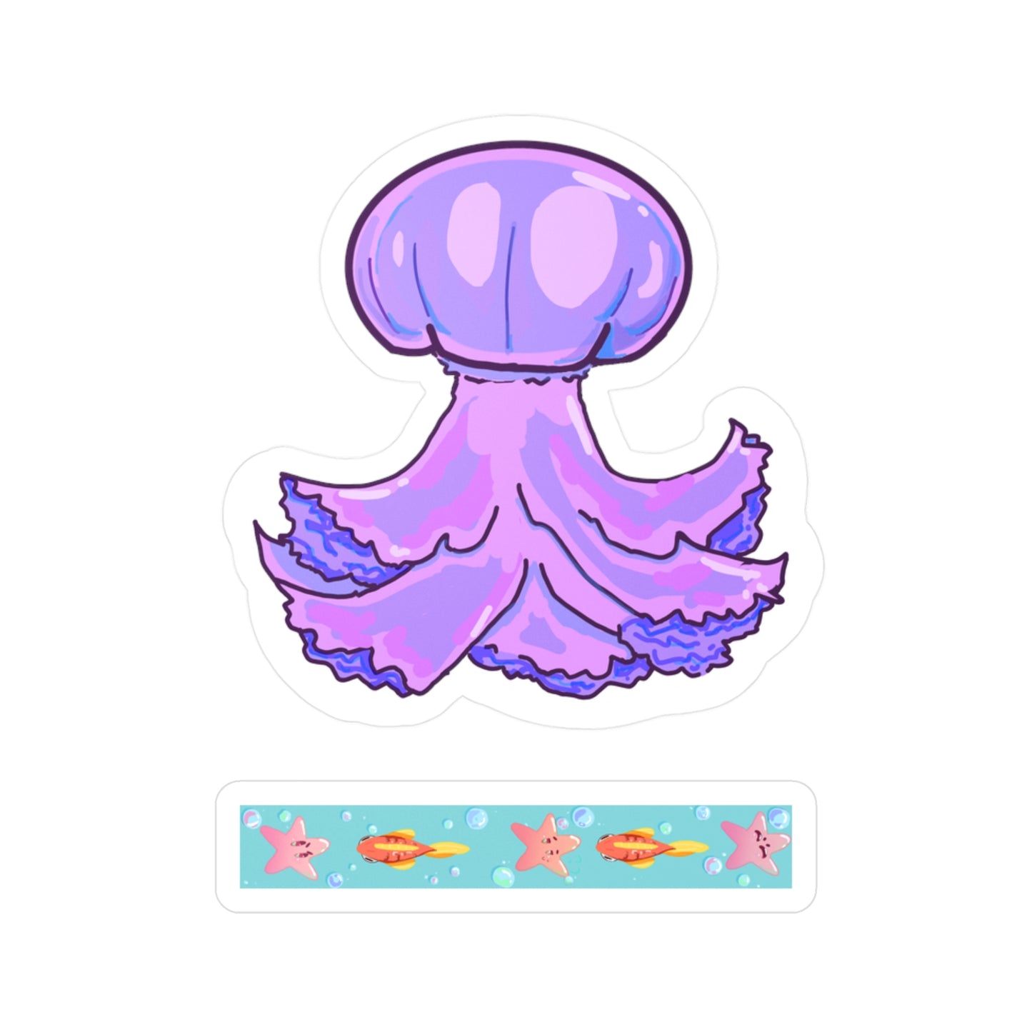 Purple Jellyfish Vinyl Decals V1