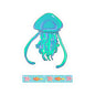 Teal Jellyfish Vinyl Decals V1