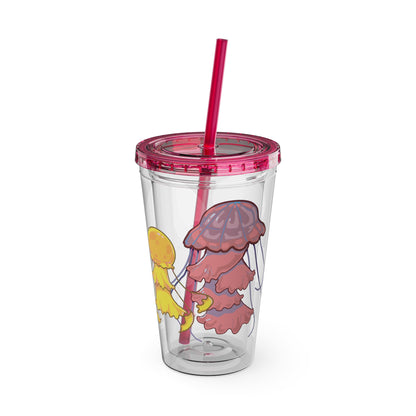 Jellies Quad Tumbler with Straw, 16oz V1