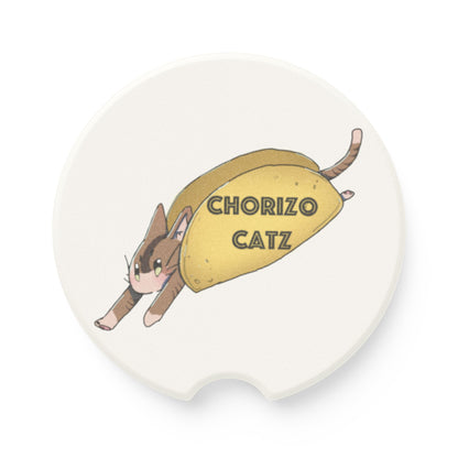 Chorizo Cat Soapstone Car Coaster V1