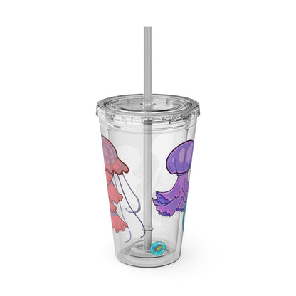 Jellies Quad Tumbler with Straw, 16oz V1