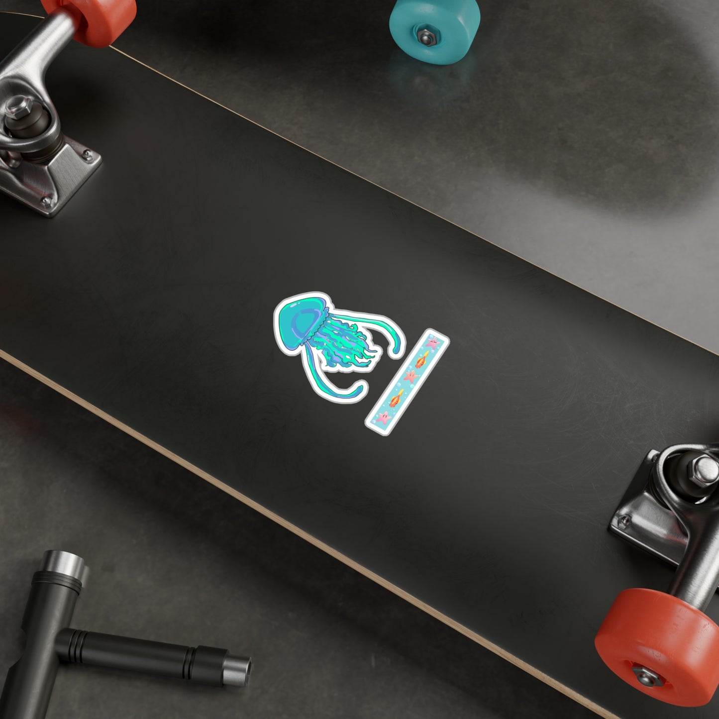 Teal Jellyfish Vinyl Decals V1