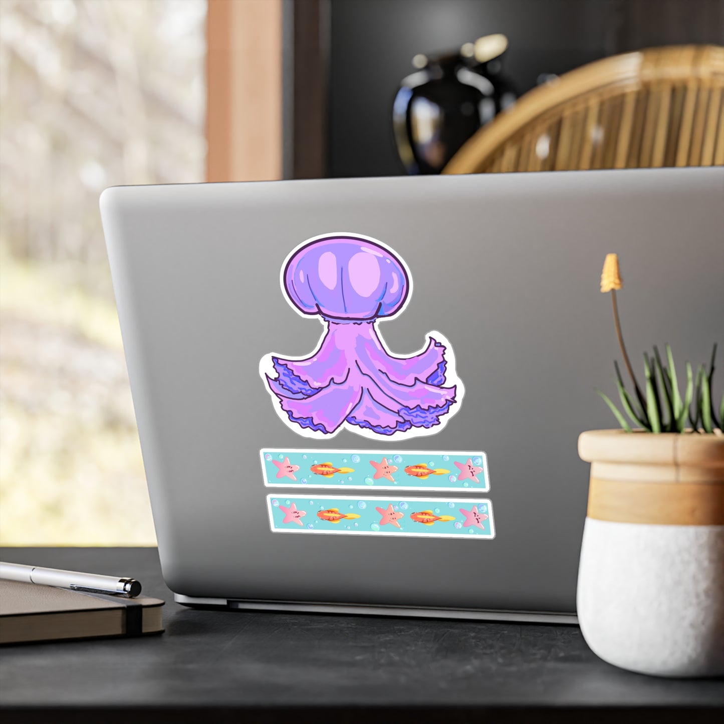 Purple Jellyfish Vinyl Decals V1